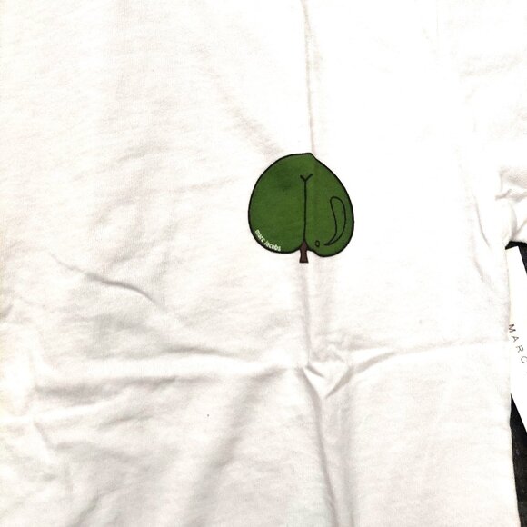 Marc by Marc Jacobs White Cotton Graphic Printed Tee Shirt Sz Small - Picture 3 of 8